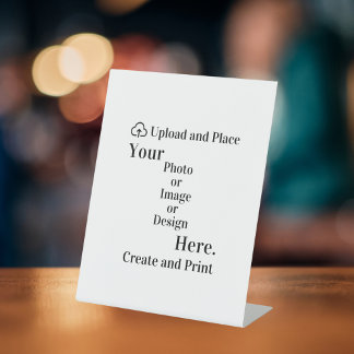 Eigene Unterschrift Design oder Foto Upload Sockelschild