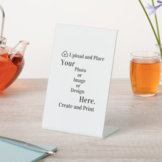 Eigene Unterschrift Design oder Foto Upload Sockelschild (In SItu)