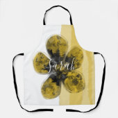 Eigene Unterschrift Name Golden Autumnal Floral Schürze (Vorderseite)