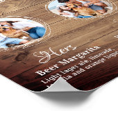 Eigene Unterschrift trinkt Rustikale Hundekuh Poster (Ecke)