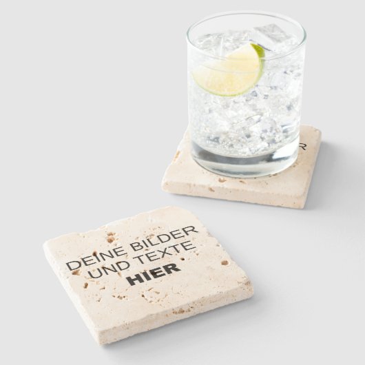 Eigene Untersetzer gestalten - Naturstein (Seitenansicht)
