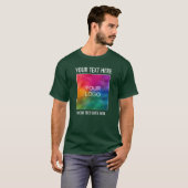 Eigene Upload Ihres Firmenlogos Mens Forest Green T-Shirt (Vorne ganz)