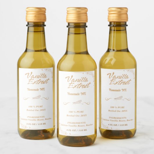 Eigene Vanilla Extract Rectangle 2"x 3" Weinetikett (Flaschen)