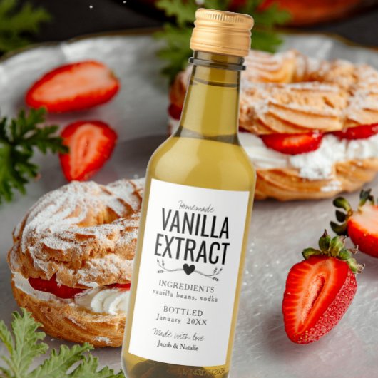 Eigene Vanilleextraktion Weinetikett