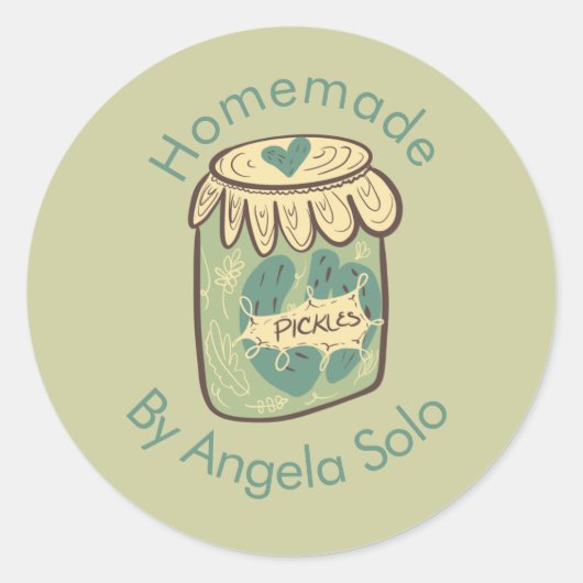 Eigene Verpackung von Pickles Branding Runder Aufkleber (Vorderseite)