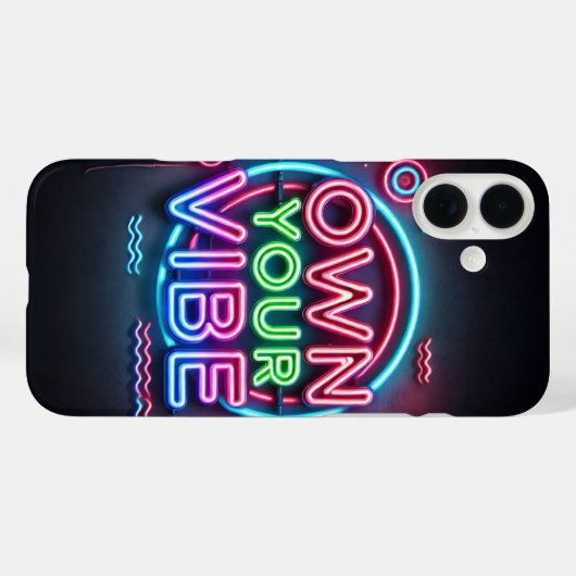 Eigene Vibe - Neon iPhone Case (Rückseite (Horizontal))