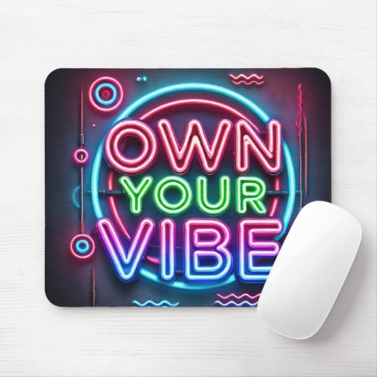 Eigene Vibe - Neon Mouse Mat Mousepad (Mit Mouse)