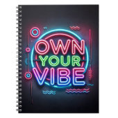 Eigene Vibe - Neon Spiral Notebook Notizblock (Vorderseite)