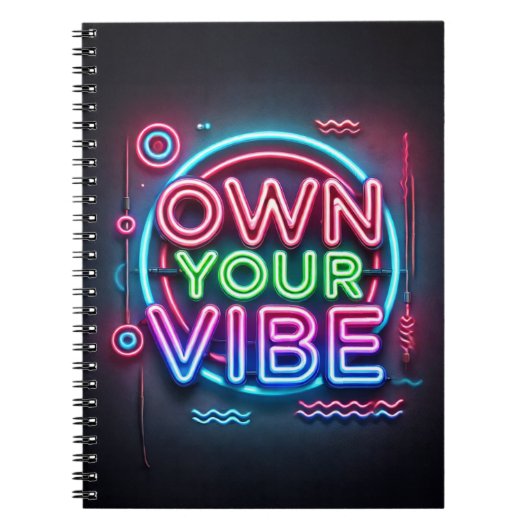 Eigene Vibe - Neon Spiral Notebook Notizblock (Vorderseite)