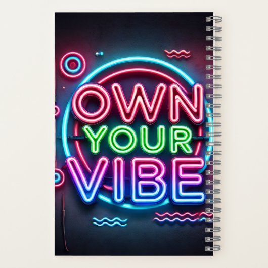 Eigene Vibe - Neon Spiral Notebook Notizblock (Rückseite)