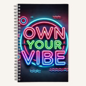 Eigene Vibe - Neon Spiral Notebook Notizblock (Vorderseite)