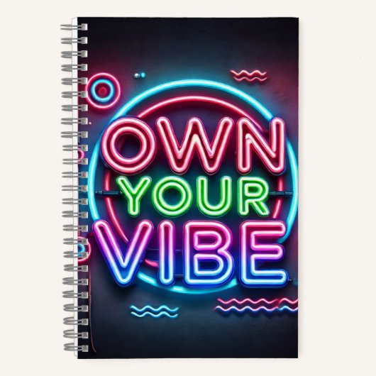 Eigene Vibe - Neon Spiral Notebook Notizblock (Vorderseite)