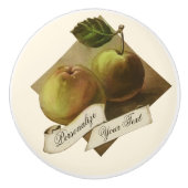 Eigene Vintage Äpfel Retro Frucht Alte Schule Keramikknauf (Vorderseite)