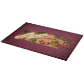 Eigene Vintage Kirschen Retro Frucht Alte Schule Schneidebrett (Ecke)