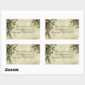 Eigene Vintage Stilholz im Gold-Hintergrund Rechteckiger Aufkleber (Blatt)