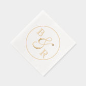 Eigene Vorzeichen für elegante Calligraphie Servietten Mit Folie (Rechts)