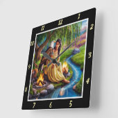 Eigene Wege: Adlerspuren Willow's Whisper Quadratische Wanduhr (Winkel)