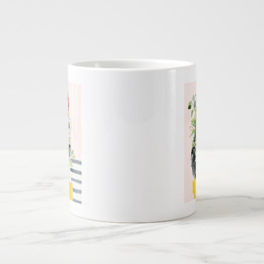 Eigene Wege wachsen Jumbo-Tasse (Vorderseite)