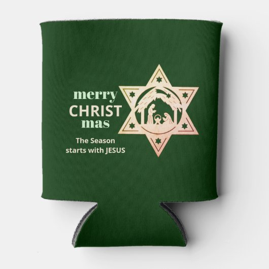 Eigene Weihnachtskrippe Dosenkühler (Vorderseite)