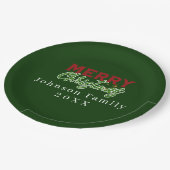 Eigene Weihnachtsplatte Pappteller (Schrägansicht)