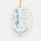 Eigene Weihnachtsschrift Keramik Ornament (Vorne)