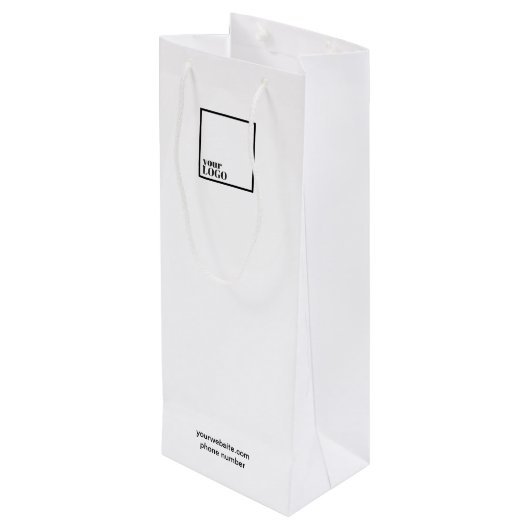 Eigene Weinbeutel mit Logo Geschenktüte Für Weinflaschen (Rückseite Schrägansicht)