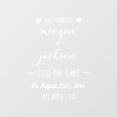 Eigene Weinetikette | Hochzeitsgeschenk Fensteraufkleber (Blatt)