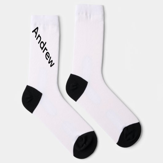 Eigene weiße Socken mit Namen - Personalisiertes G (Rechts)