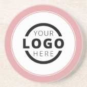 Eigene Werbeaktion Logo-Markenbezeichnung Rosa Getränkeuntersetzer (Vorne)