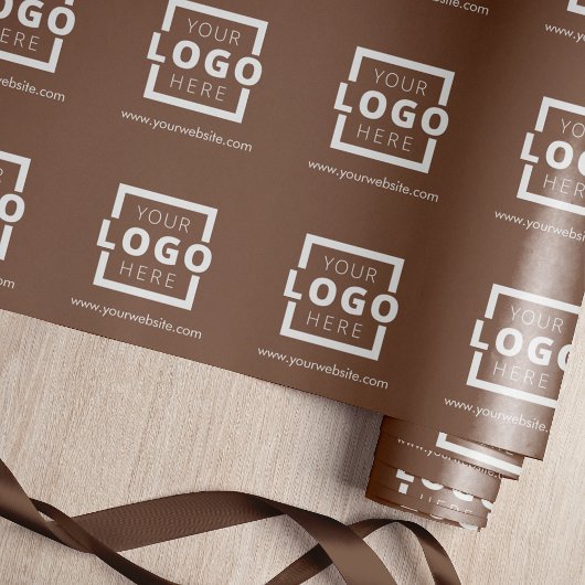 Eigene Werbefirma-Logo-Brown Geschenkpapier