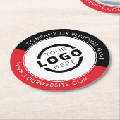 Eigene Werbefirma-Logo mit der Markenbezeichnung R Runder Pappuntersetzer (Angewinkelt)