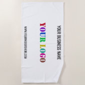 Eigene Werbung für das Firmenlogo Strandhandtuch (Vorderseite)