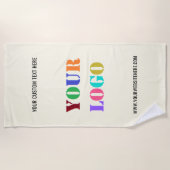 Eigene Werbung für das Firmenlogo Strandhandtuch (Vorderseite)