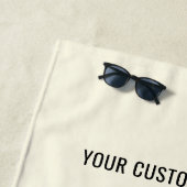 Eigene Werbung für das Firmenlogo Strandhandtuch (Beispiel)