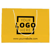 Eigene Werbung für gelbes Shopping-Logo Große Geschenktüte (Rückseite)