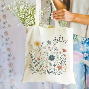 Eigene Wildblume Tote Beutel für Mama, Frauengesch Tragetasche