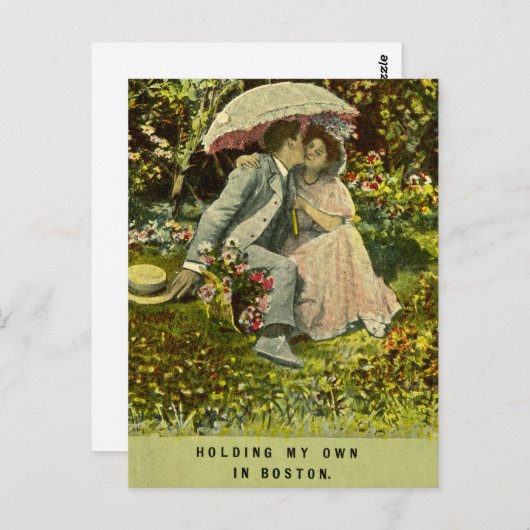 Eigene Wohnung in Boston Postkarte (Vorne/Hinten)