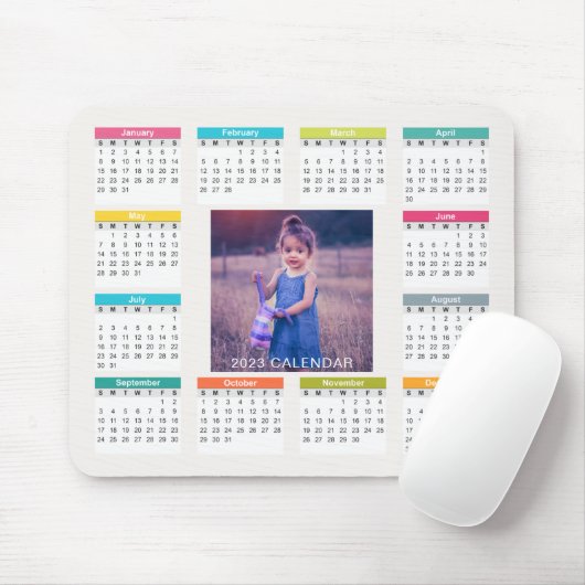 eigenen benutzerdefinierten Foto 2023-Kalender hin Mousepad (Mit Mouse)