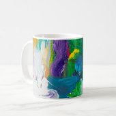 Eigener abstrakter Hintergrund. abstrakt,Acryl,ar Kaffeetasse (Vorderseite Links)