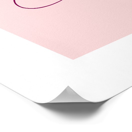 Eigener Babyname Drucken Minimalistisches Kinderzi Poster (Ecke)