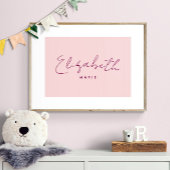Eigener Babyname Drucken Minimalistisches Kinderzi Poster