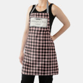 Eigener Bäckereiname Rosa + Karierter schwarzer Ka Schürze (InSitu)