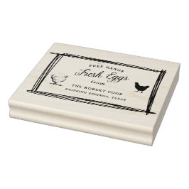 Eigener Bauernhof Frische Eier | Eierkarton Gummistempel