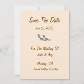 Eigener Bauernhof Rustikal einfach Save the Date Einladung (Vorderseite)