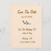 Eigener Bauernhof Rustikal einfach Save the Date Einladung (Vorne/Hinten)