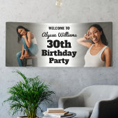 Eigener Begrüßungszettel 30. Geburtstag Foto Banne Banner