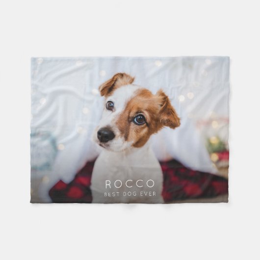 Eigener, bester Hund je modern, einfach und gemütl Fleecedecke (Vorderseite (Horizontal))