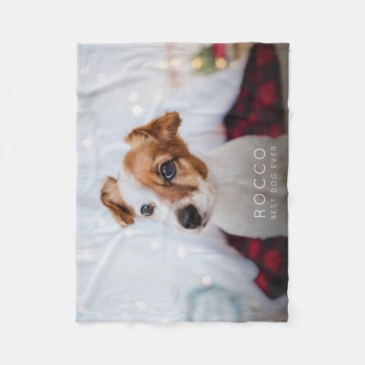 Eigener, bester Hund je modern, einfach und gemütl Fleecedecke (Vorderseite)