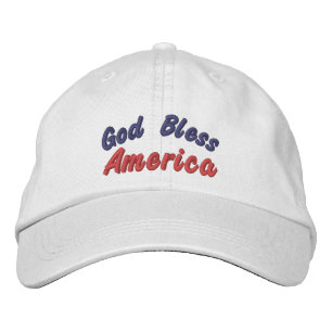 Eigener bestickter Hut - Gott segne Amerika