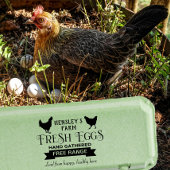 Eigener Betrieb Frische Eier Karton Briefmarke Hüh Gummistempel